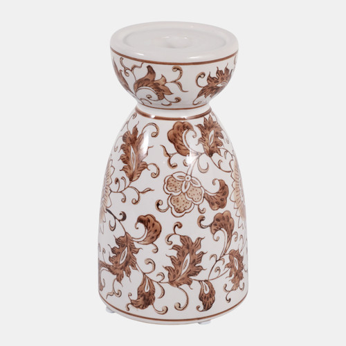 Sagebrook Home 8x5" Chinoiserie Taper & Pillar Holder Brown/wht Wishlist Create New