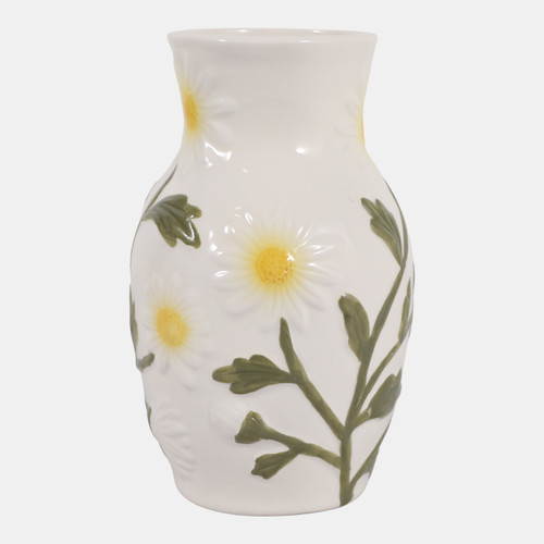 Sagebrook Home 8x5" Daisy Embossed Vase Yellow/ivory Wishlist Create New