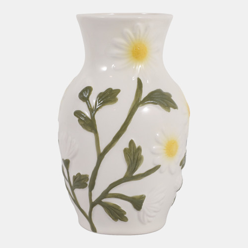 Sagebrook Home 8x5" Daisy Embossed Vase Yellow/ivory Wishlist Create New