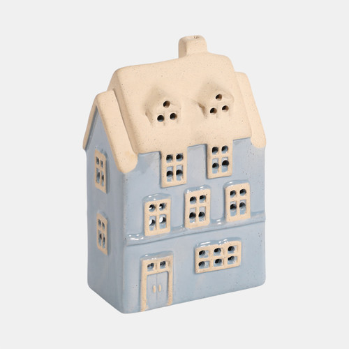 Sagebrook Home 8x5" Homestead House Tealight Holder Blue Wishlist Create New