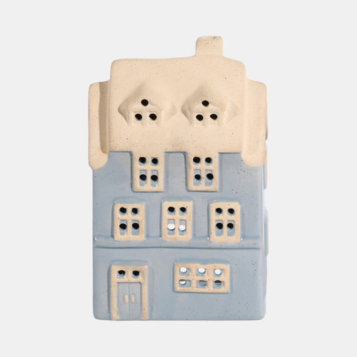sagebrook home 8x5" Homestead House Tealight Holder Blue Wishlist Create New