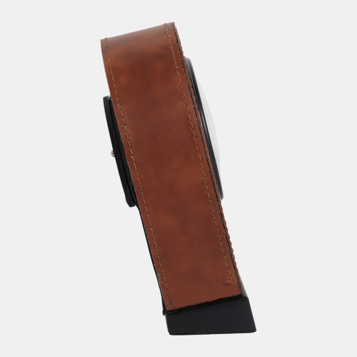 Sagebrook Home 8x6" Faux Leather Arched Table Clock Brown Wishlist Create New