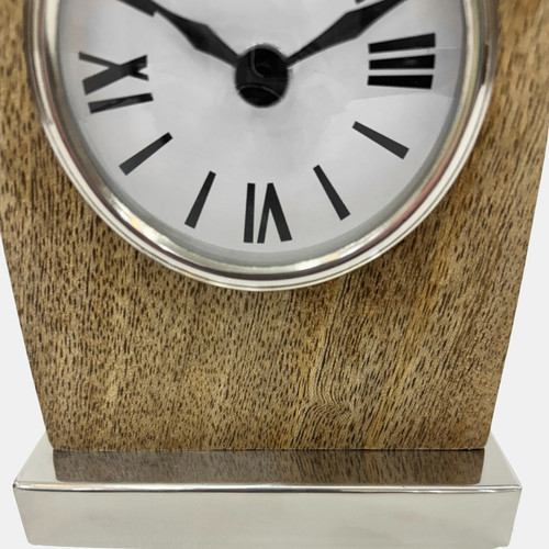 Sagebrook Home 8x6" Mango Wood Clock Natural/silver Wishlist Create New