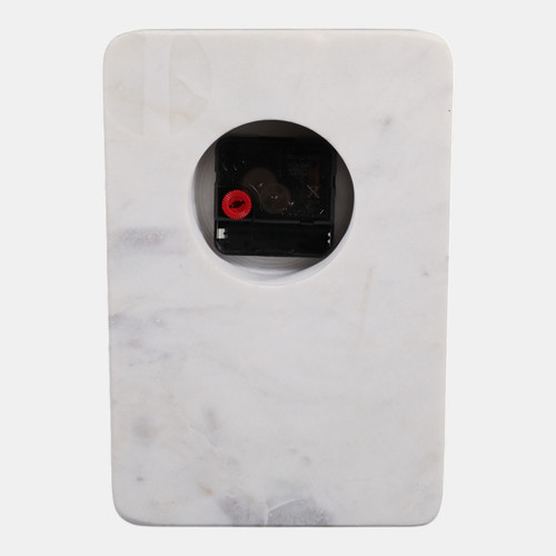 Sagebrook Home 8x6" Marble Clock With Brass Details White Wishlist Create New