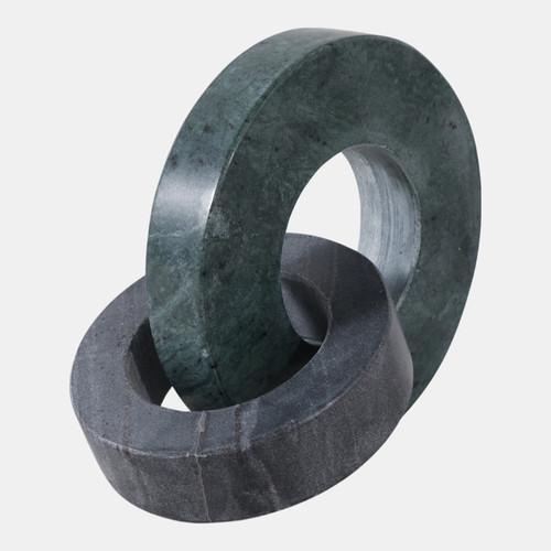 Sagebrook Home 8x6" Marble Double Ring Green/ Black Wishlist Create New