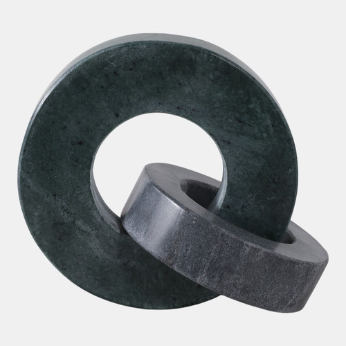 Sagebrook Home 8x6" Marble Double Ring Green/ Black Wishlist Create New