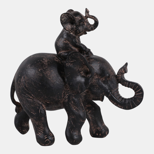Sagebrook Home 8x7" Baby And Parent Elephant Brown Wishlist Create New