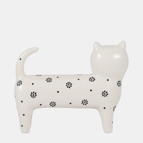 Sagebrook Home 8x7" Daisies Cat White Wishlist Create New