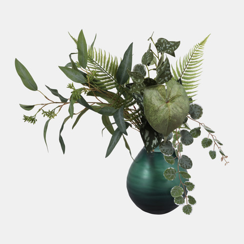 Sagebrook Home 8x7" Etched Glass Vase Blue Wishlist Create New