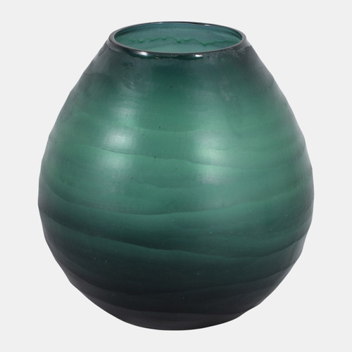 sagebrook home 8x7" Etched Glass Vase Blue Wishlist Create New