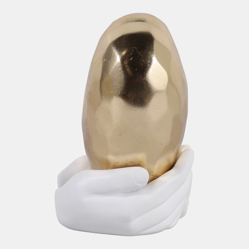 Sagebrook Home 8x7" Hands Holding Heart Gold/white Wishlist Create New