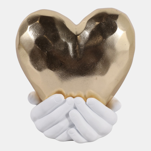 sagebrook home 8x7" Hands Holding Heart Gold/white Wishlist Create New sagebrook home 8x7" Hands Holding Heart Gold/white Wishlist Create New