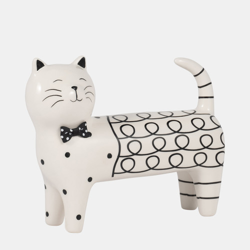 Sagebrook Home 8x7" Swirls Cat White Wishlist Create New