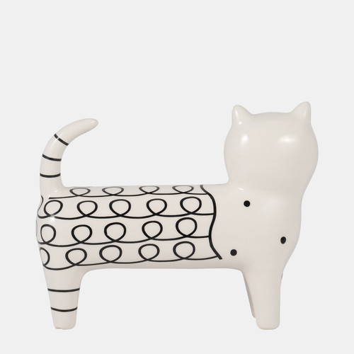 Sagebrook Home 8x7" Swirls Cat White Wishlist Create New