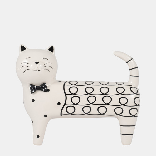 sagebrook home 8x7" Swirls Cat White Wishlist Create New
