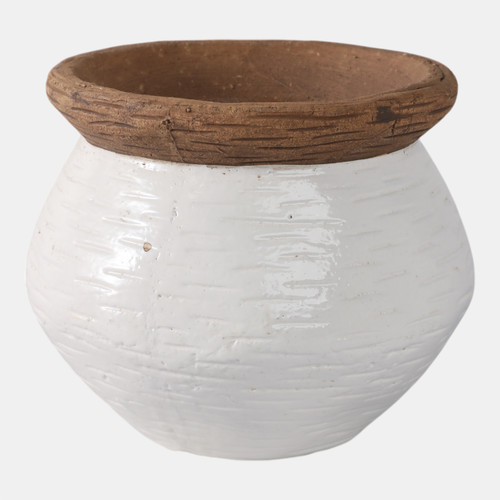Sagebrook Home 8x8" Tapered Urn Planter White/tan Wishlist Create New