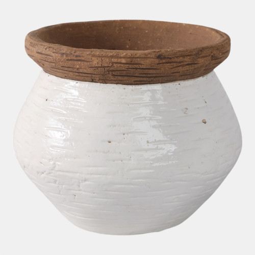 Sagebrook Home 8x8" Tapered Urn Planter White/tan Wishlist Create New