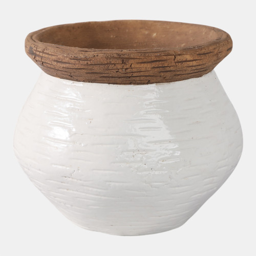 sagebrook home 8x8" Tapered Urn Planter White/tan Wishlist Create New
