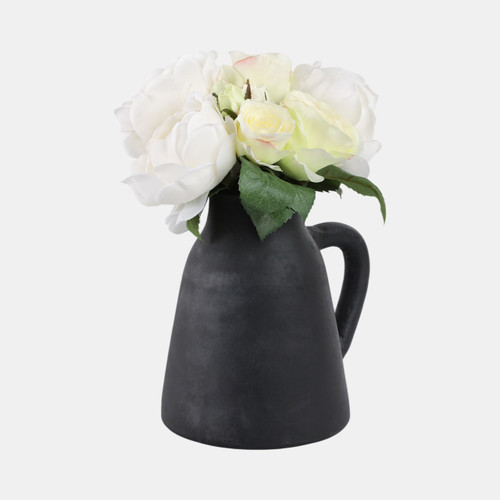 Sagebrook Home 8x8" Terracotta Vase With Handle Black Wishlist Create New