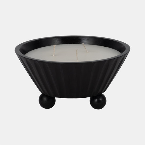 Sagebrook Home 9" 17oz Footed Bowl/scented Wax Black Wishlist Create New