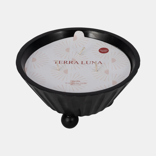 Sagebrook Home 9" 17oz Footed Bowl/scented Wax Black Wishlist Create New