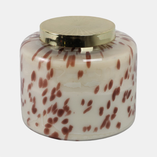 Sagebrook Home 9" 180 Oz Cinnamon Speckle Lidded Candle Brown/go Wishlist Create New