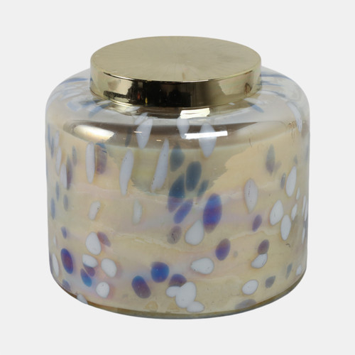 sagebrook home 9" 180 Oz Jasmine Speckle Candle Light Blue/go Wishlist Create New