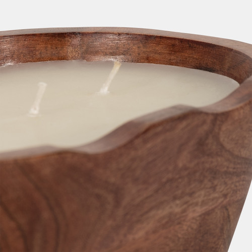 Sagebrook Home 9" 19 Oz Vanilla Oval Bowl Candle Natural Wishlist Create New