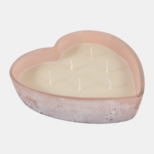 Sagebrook Home 9" 25 Oz Jasmine Heart Shaped Soda Glass Candle B Wishlist Create New