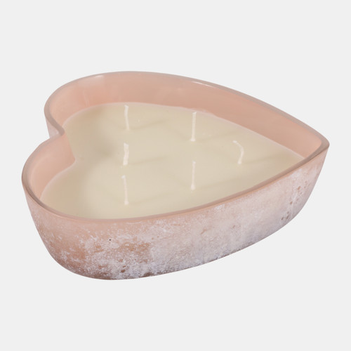 Sagebrook Home 9" 25 Oz Jasmine Heart Shaped Soda Glass Candle B Wishlist Create New