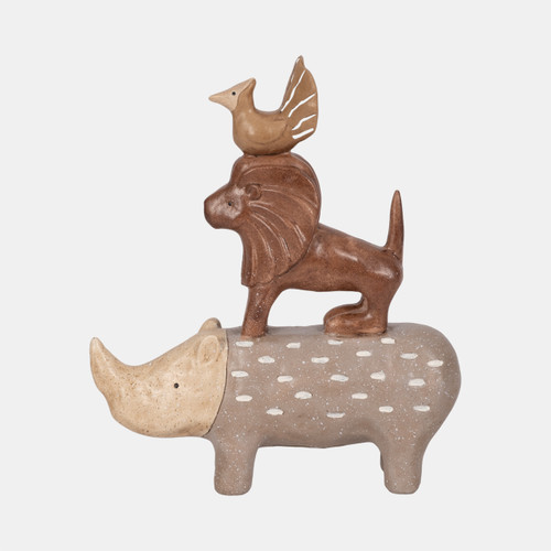 sagebrook home 9" Animal Pyramid Multi Wishlist Create New