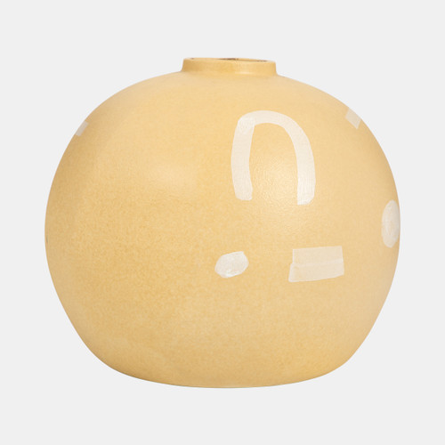 Sagebrook Home 9" Aztec Vase Mustard Wishlist Create New