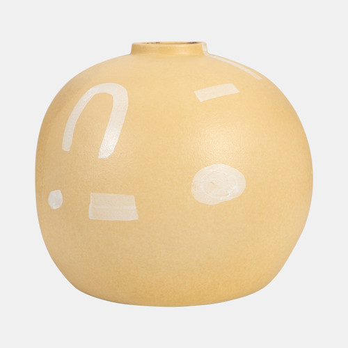 sagebrook home 9" Aztec Vase Mustard Wishlist Create New