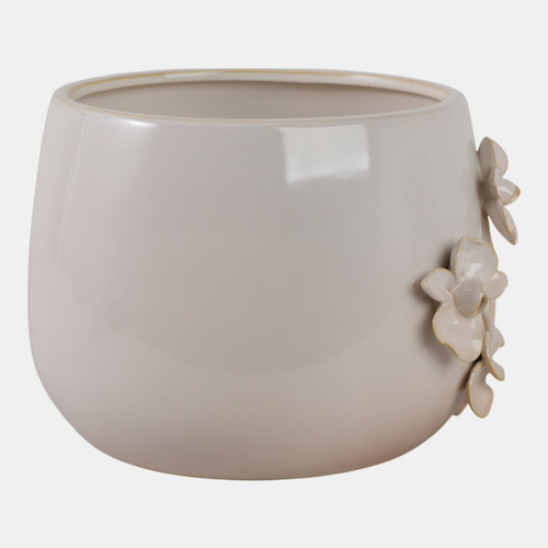 Sagebrook Home 9" Flower Applique Planter Ivory Wishlist Create New