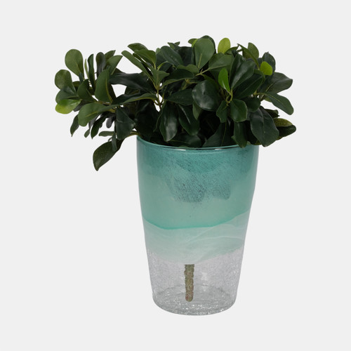 Sagebrook Home 9" Fluted Glass Vase Aqua Haze Wishlist Create New