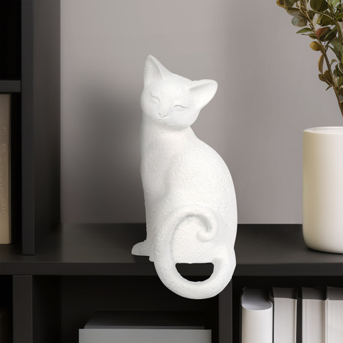 Sagebrook Home 9" Kitty With Hanging Tail White Wishlist Create New