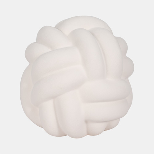 Sagebrook Home 9" Knot Orb Rough Texture White Wishlist Create New