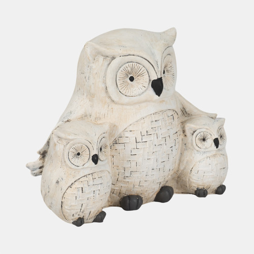 Sagebrook Home 9" Owl Family Ivory/black Wishlist Create New