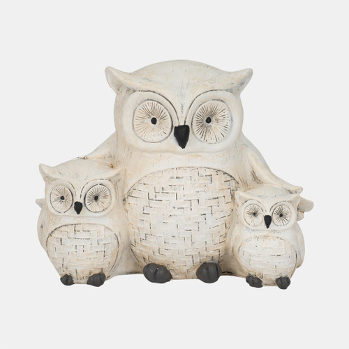 sagebrook home 9" Owl Family Ivory/black Wishlist Create New