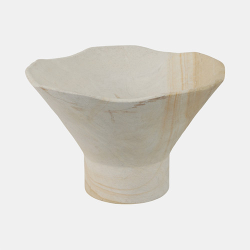 Sagebrook Home 9" Sandstone Pedestal Bowl Tan Wishlist Create New