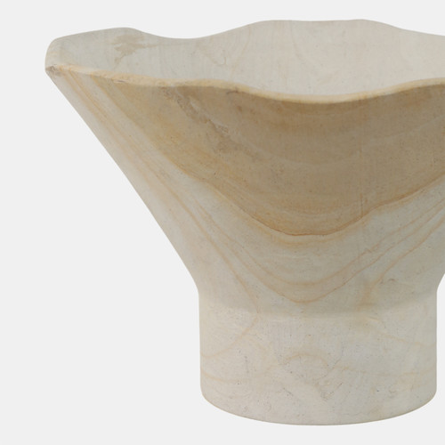 Sagebrook Home 9" Sandstone Pedestal Bowl Tan Wishlist Create New