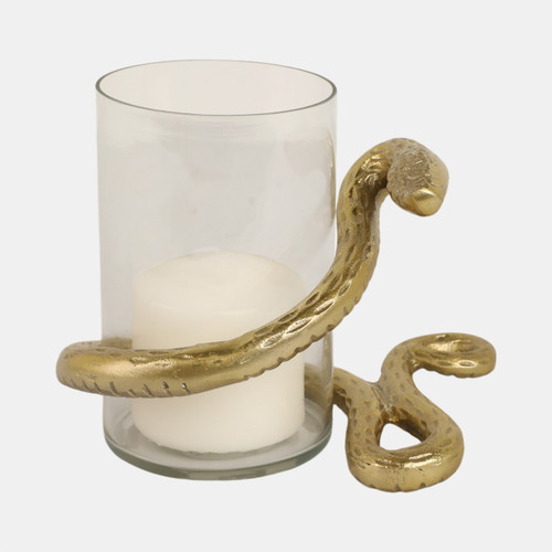 Sagebrook Home 9" Snake Around Pillar Holder Gold Wishlist Create New
