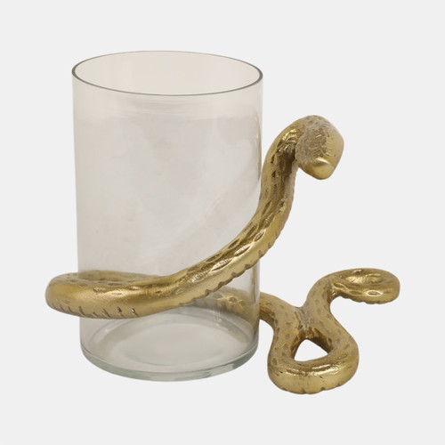 sagebrook home 9" Snake Around Pillar Holder Gold Wishlist Create New