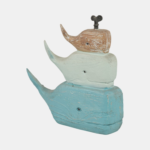 Sagebrook Home 9" Stack Of 3 Whales Multi Wishlist Create New