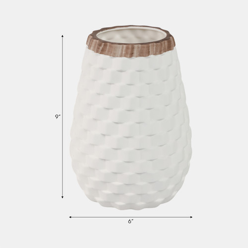 Sagebrook Home 9" Textured Vase White Wishlist Create New