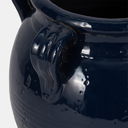 Sagebrook Home 9" Vase With Handles Navy Blue Wishlist Create New