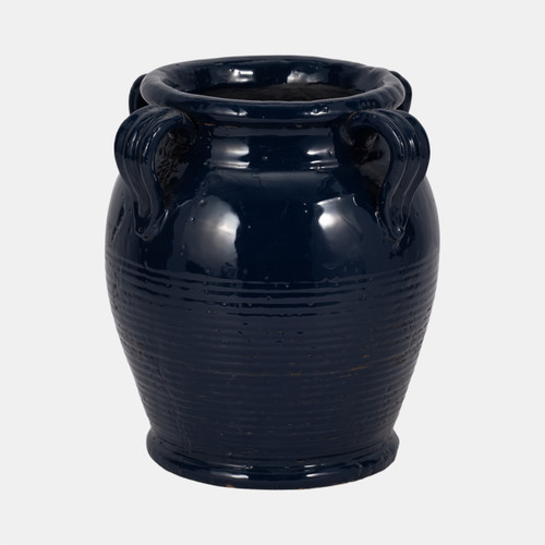 sagebrook home 9" Vase With Handles Navy Blue Wishlist Create New