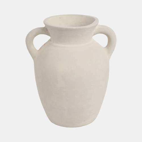sagebrook home 9" Vase With Handles Paper Mache Ivory Wishlist Create New