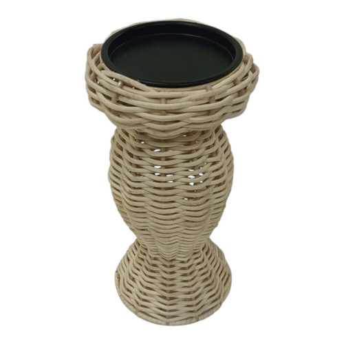 Sagebrook Home 9x4" Handwoven Raffia Pillar Holder Natural Wishlist Create New