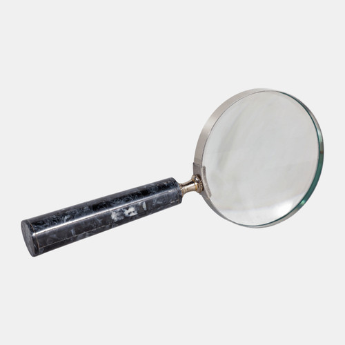 Sagebrook Home 9x4" Marbled Handle Magnifying Glass Black/white Wishlist Create New